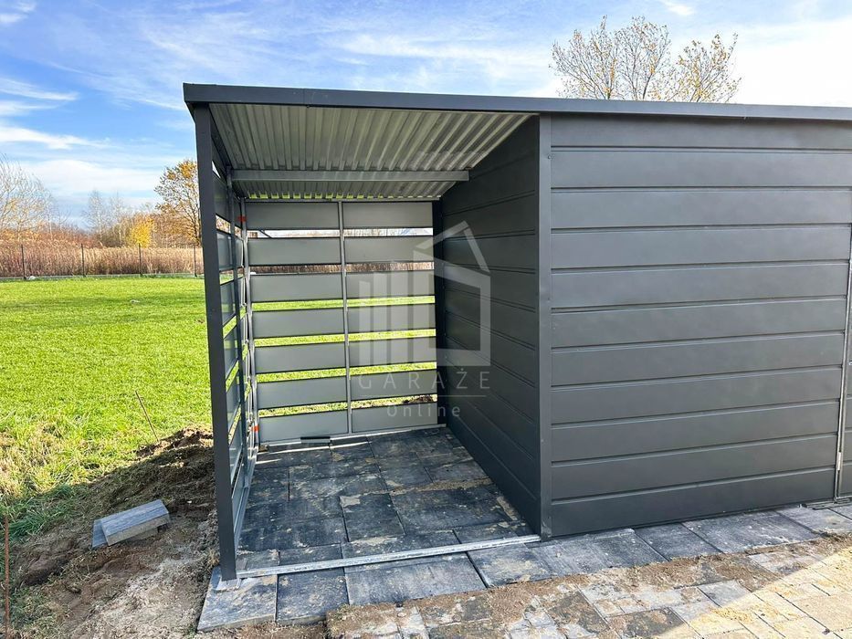Domek Ogrodowy - Schowek 3X2 + Wiata 1,5X2 - Okno - Drzwi Id436
