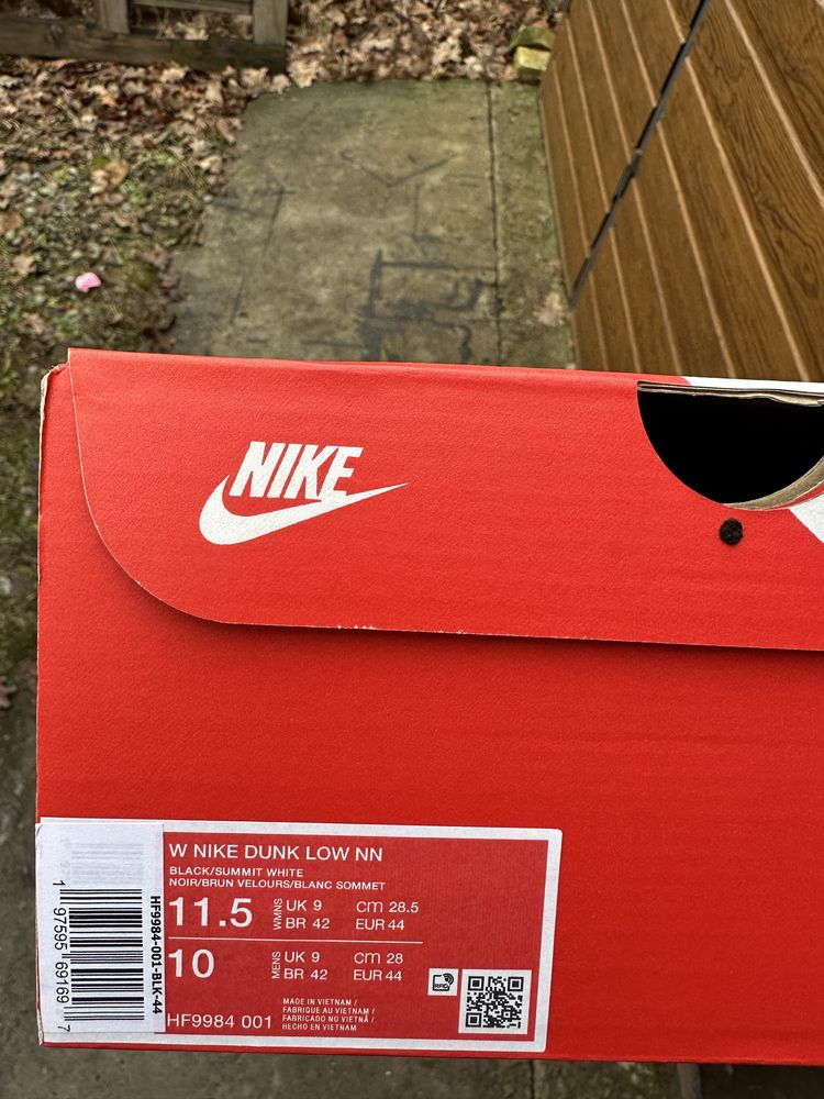Оригінал! Кросівки NIKE DUNK LOW NN HF9984-001 41, 44/28,44,5/28,5