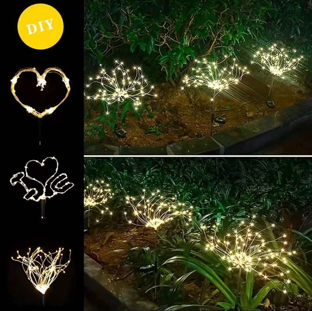 Lampka solarna 420 LED dmuchawiec, fajerwerki do ogrodu na taras etc.