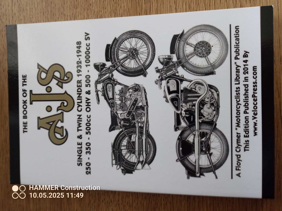 Motocykle AJS 1932r-1948r Podręcznik j. angielski