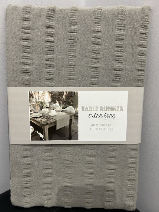 Nowy bieżnik stołowy szary 40 x 240 nr.6964