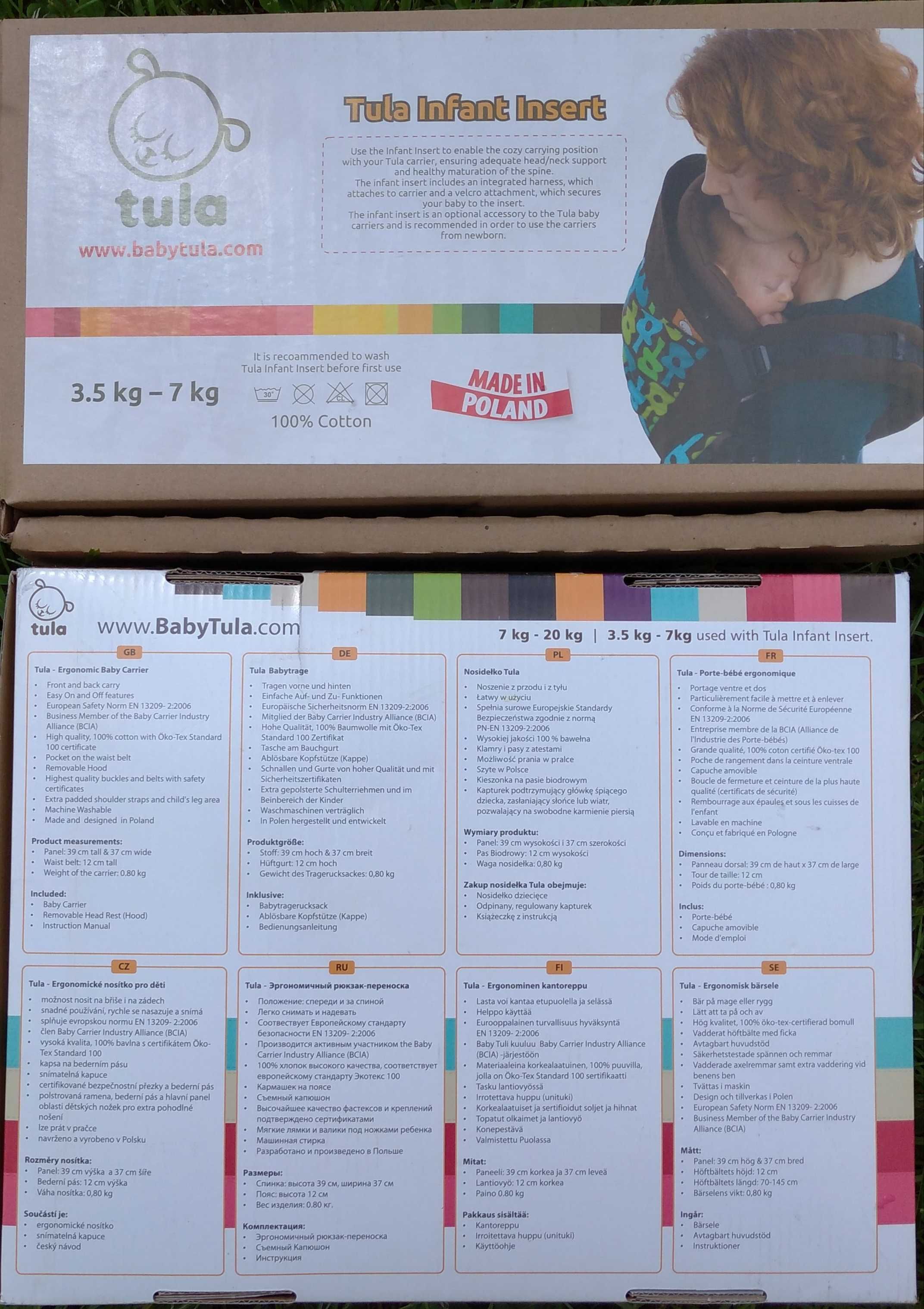 Nosidło ergonomiczne TULA +wkładka dla niemowlaka