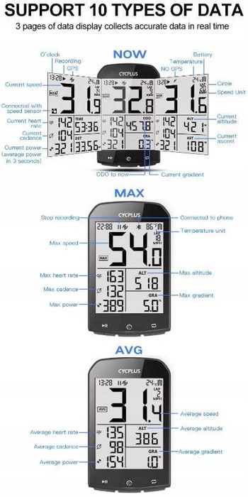 CYCPLUS M1 GPS komputer rowerowy licznik z uchwytem