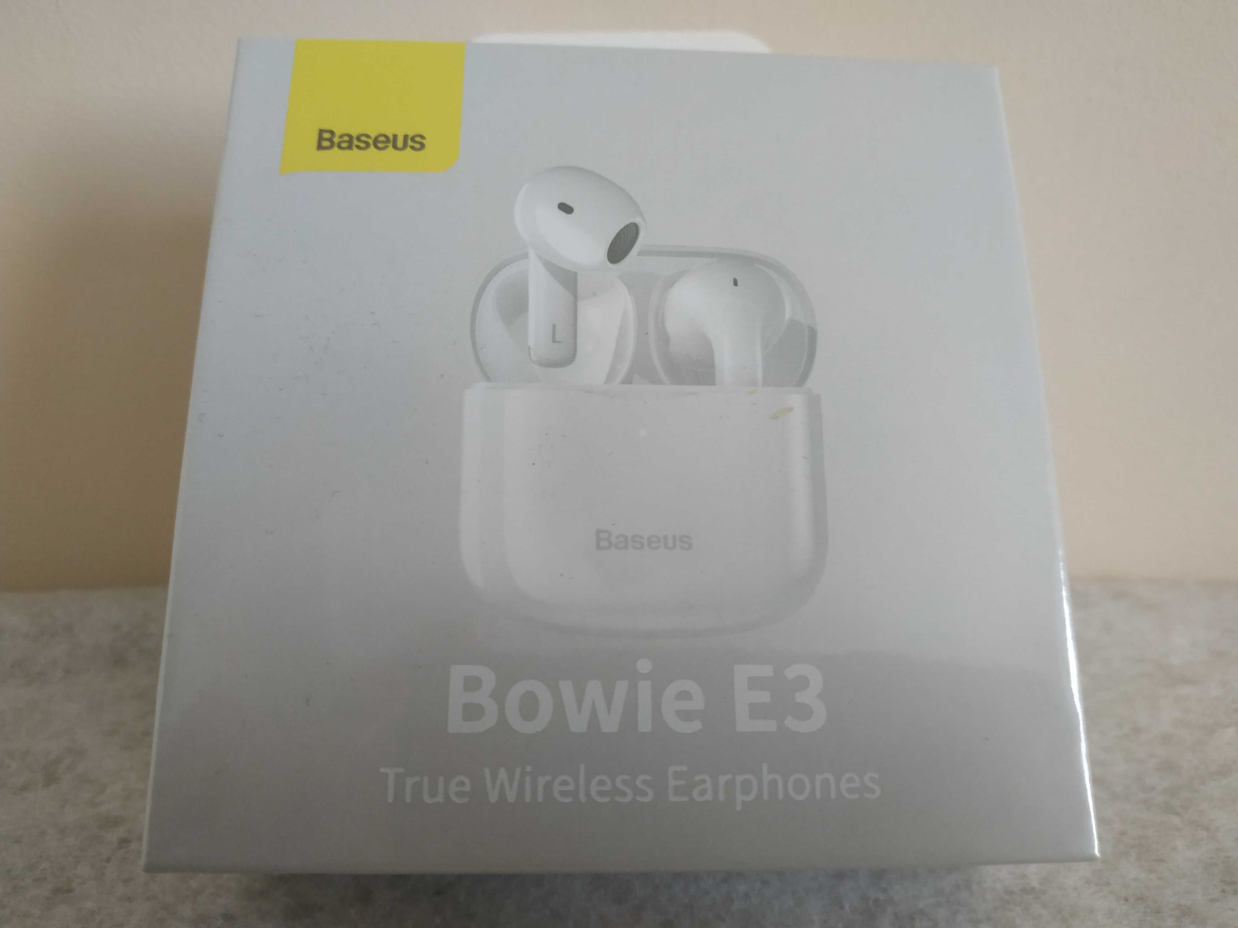 Baseus Bowie E3 słuchawki bezprzewodowe Bluetooth białe NOWE folia Wwa