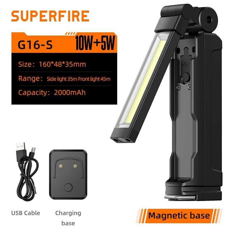 Ліхтар - лампа  SuperFire G16-S Torchlight USB Type-C 2000 mAh