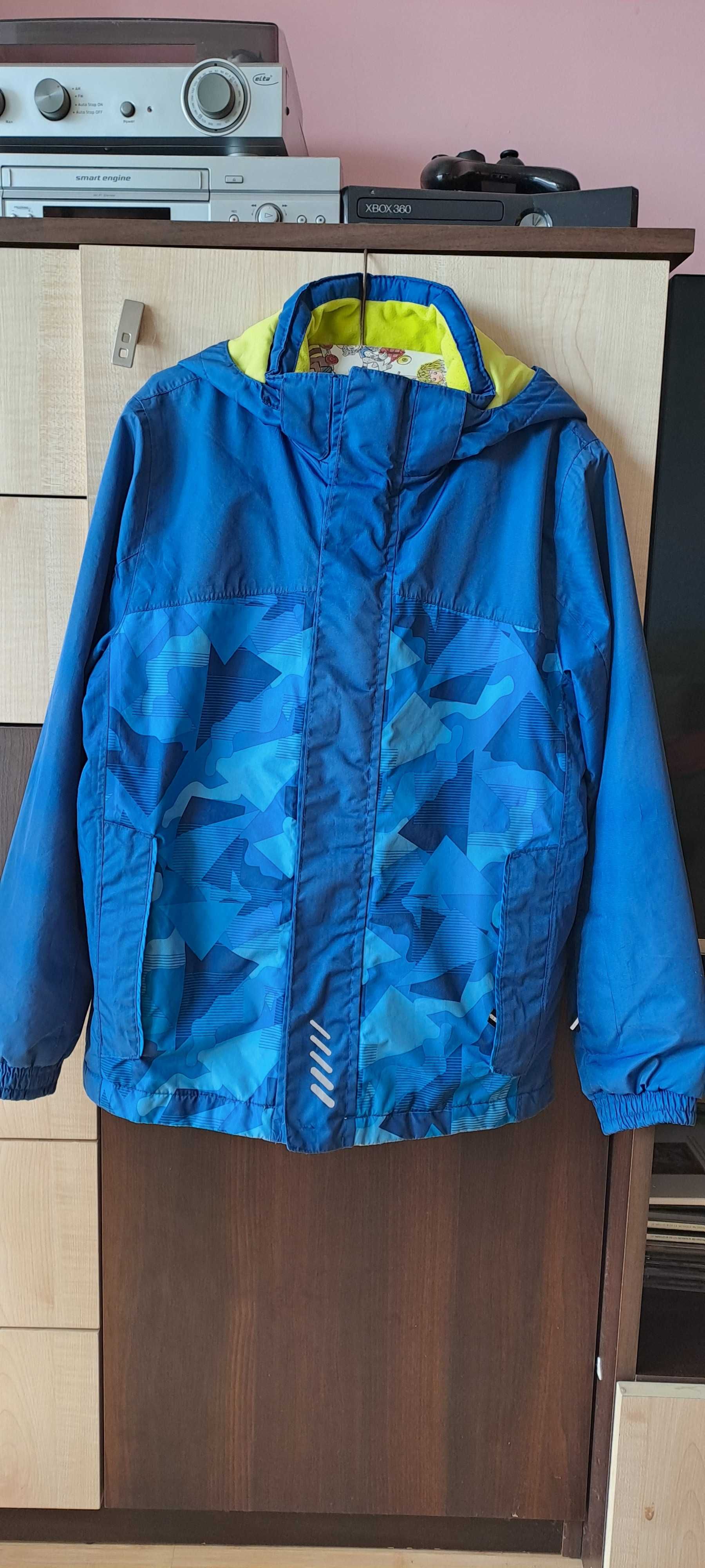 Niebieska kurtka zimowa narciarska r.146