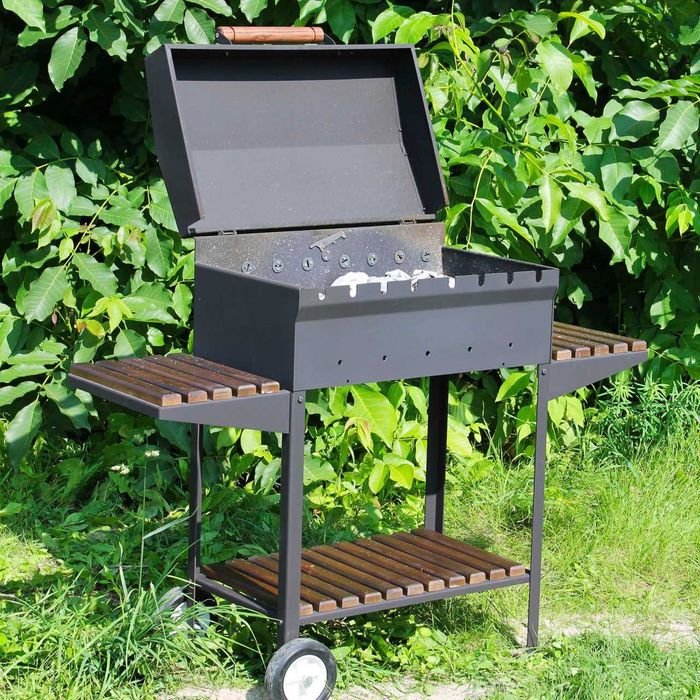 Автоматичний мангал Люкс, Мангал з підставкою для дров і кришкою