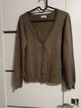 Sweter rozpinany Basic Vero moda brazowy