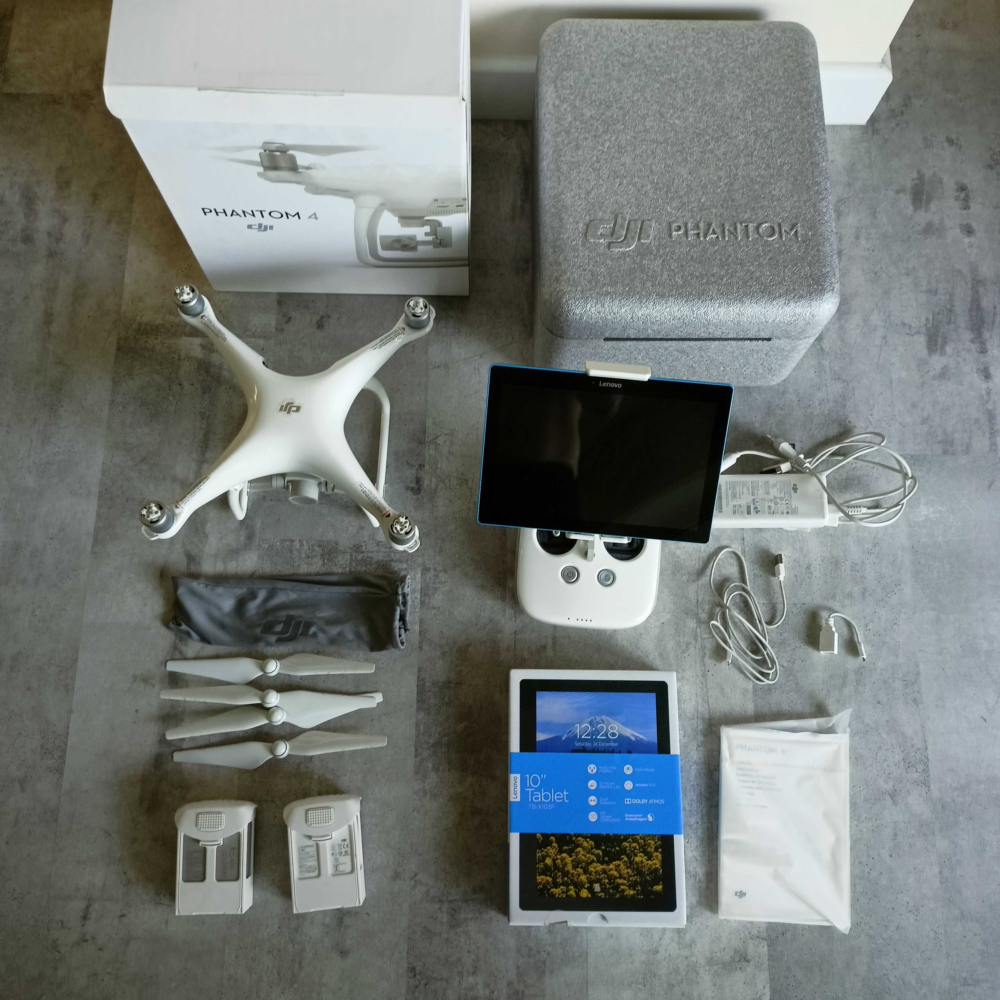 Dron DJI PHANTOM 4 z Tabletem LENOVO