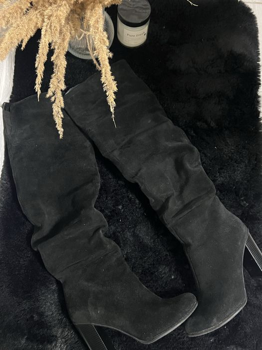 Зимові ботфорти на підборах