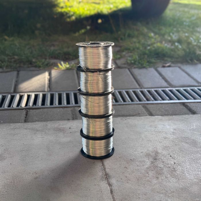 Drut do wiązarki ocynkowany 0,8mm do zbrojenia UNIWERSALNY - 5 rolek !