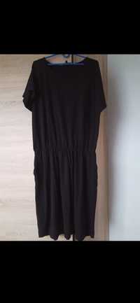sukienka czarna z krótkim rękawem xl