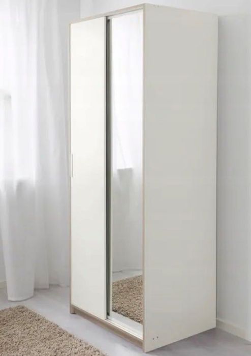 IKEA TRYSIL Szafa biały lustro 79x61x202 cm