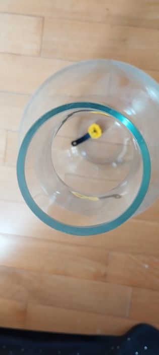 Wazon  podłogowy przezroczysty, kształt Butelka 60cm