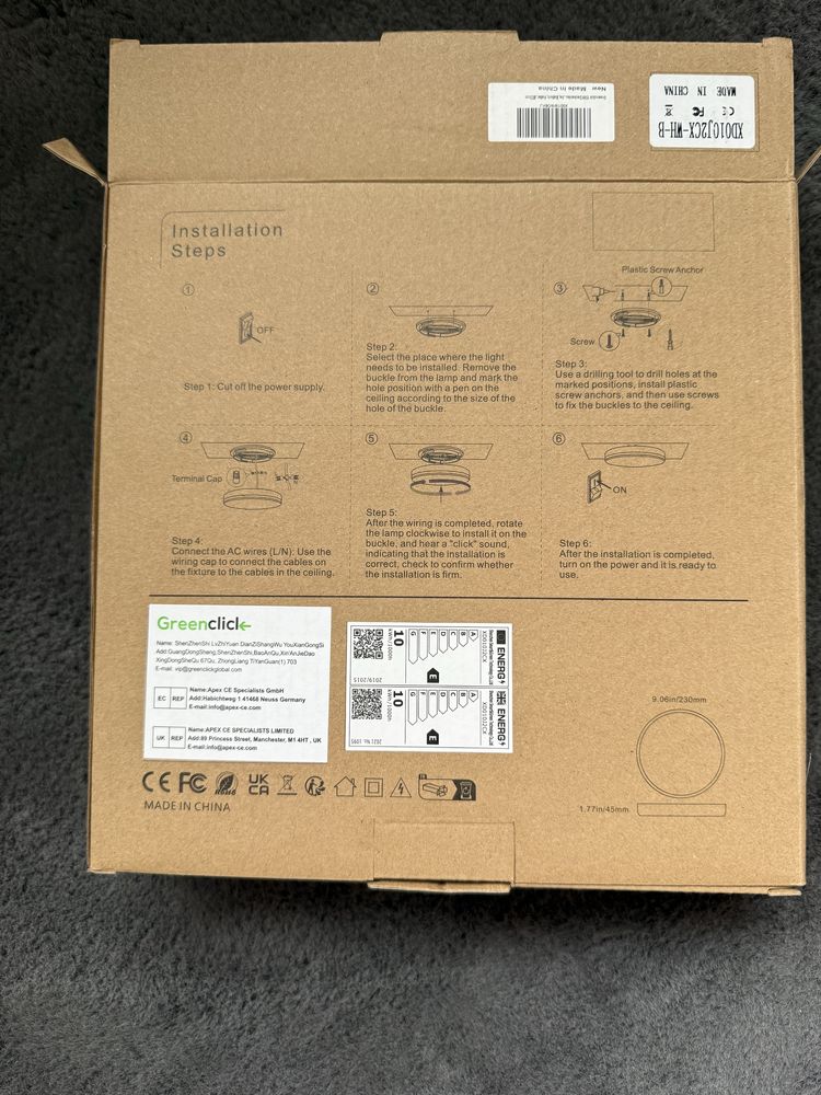 Greenclick 15W lampa sufitowa płaska okrągła