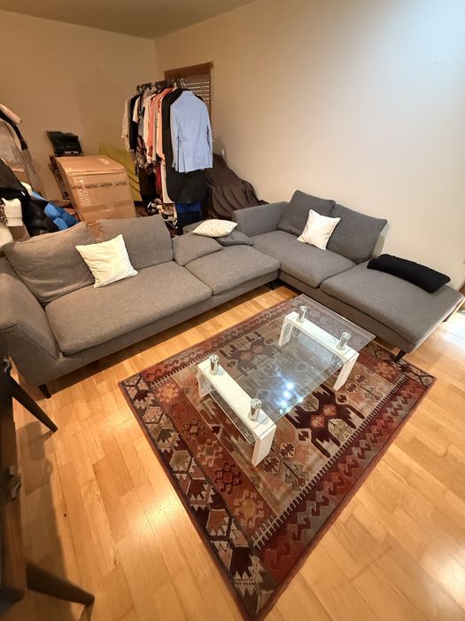 Sofá cinzento 5 lugares