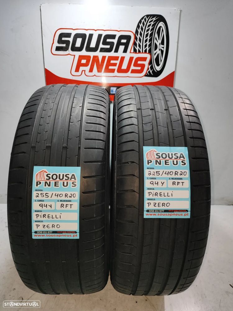 2 pneus semi novos pirelli rft  225-40r20 oferta dos portes