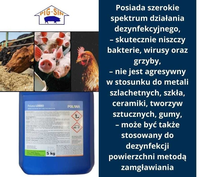 Lobbo środek do dezynfekcji powierzchni, sprzętu i pomieszczeń: linii