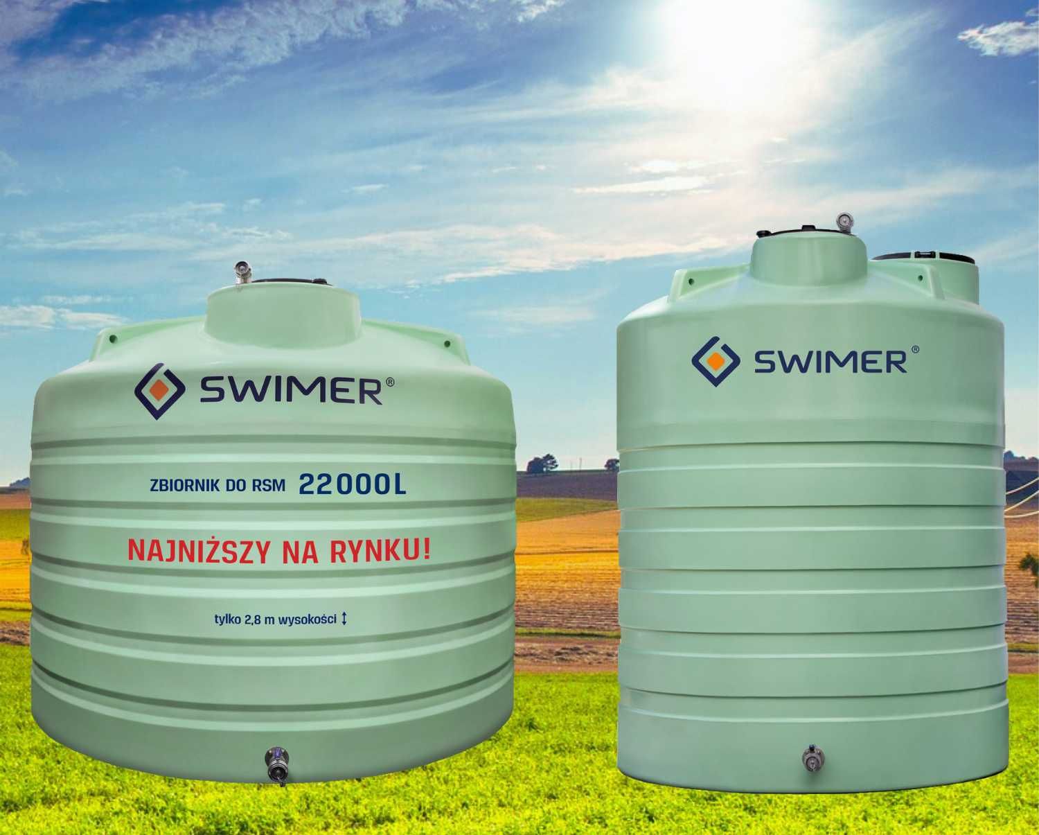 Zbiorniki na nawozy do nawozu RSM 22 000 L + 15 000 L zestaw PŁOCK