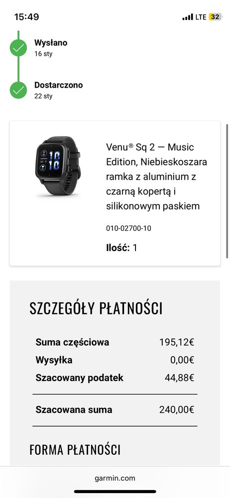 Garmin Venu Sq2 Music