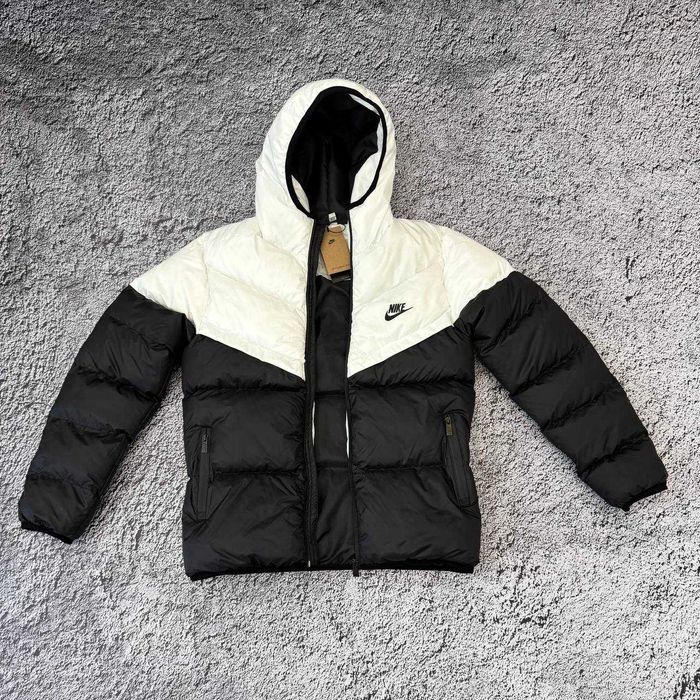 !SALE! Пуховик Nike NSW Black White XS S M L XL XXL куртка найк зимова