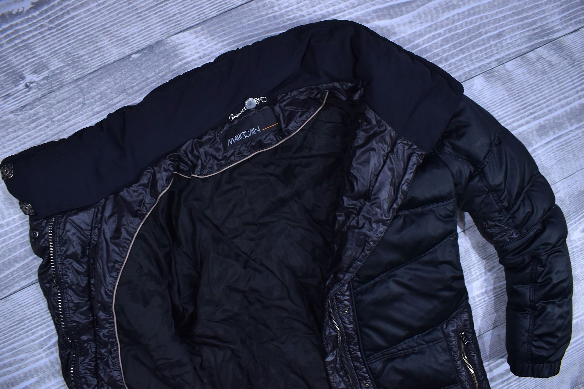 Marc Cain Puchowy Płaszcz Mikrofibra Duck Down Xl