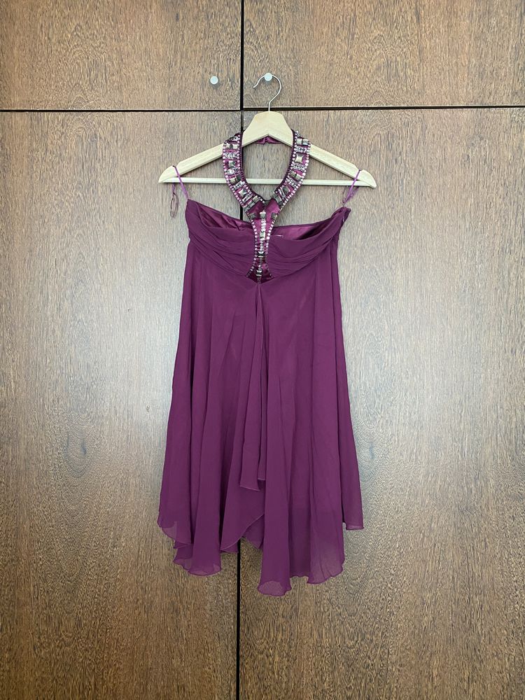 Vestido curto roxo