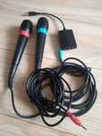 Mikrofony Sing Star, komplet z adapterem, sprawne
