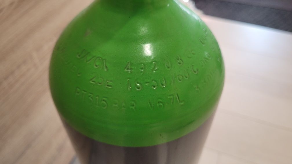 Pusta butla mieszanka mix argon + co2 6,7l.