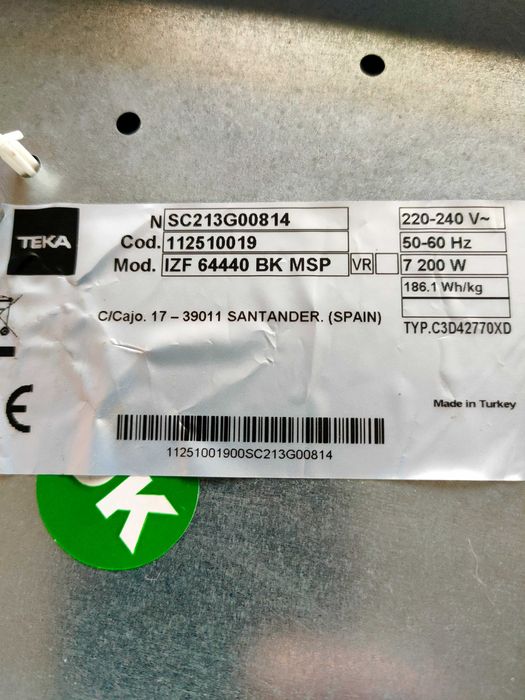 Placa de indução teka