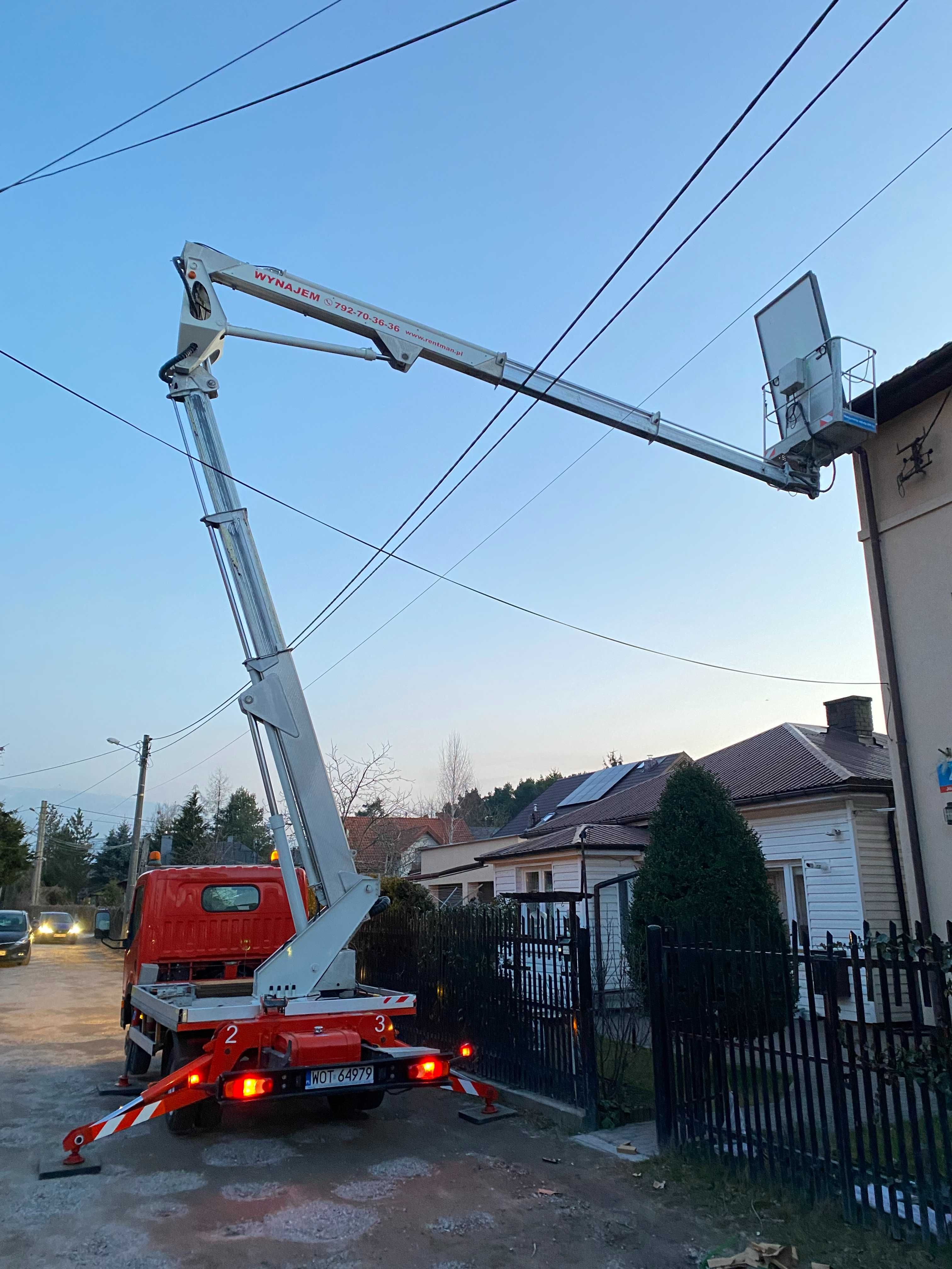 Podnośnik koszowy 20 - 30 m, zwyżka, wynajem podnośników koszowych