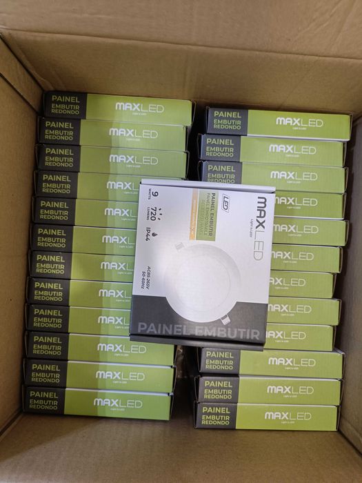 Maxled Painel LED Luz/Lâmpada Redondo Encastrar 9 W 6500 K