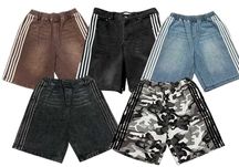 Yori Sport 5 Stripe Denim Shorts Balenciaga Adidas 5 полосные джинсы