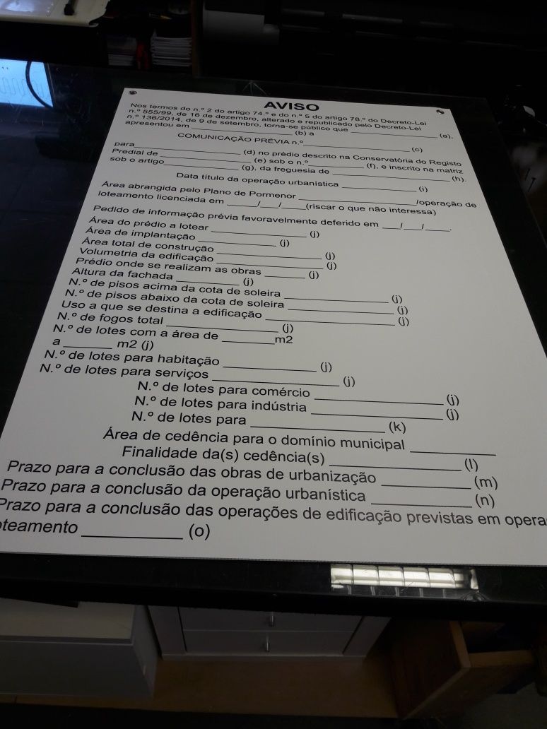 Sinalética e Placas de Obra autorizadas
