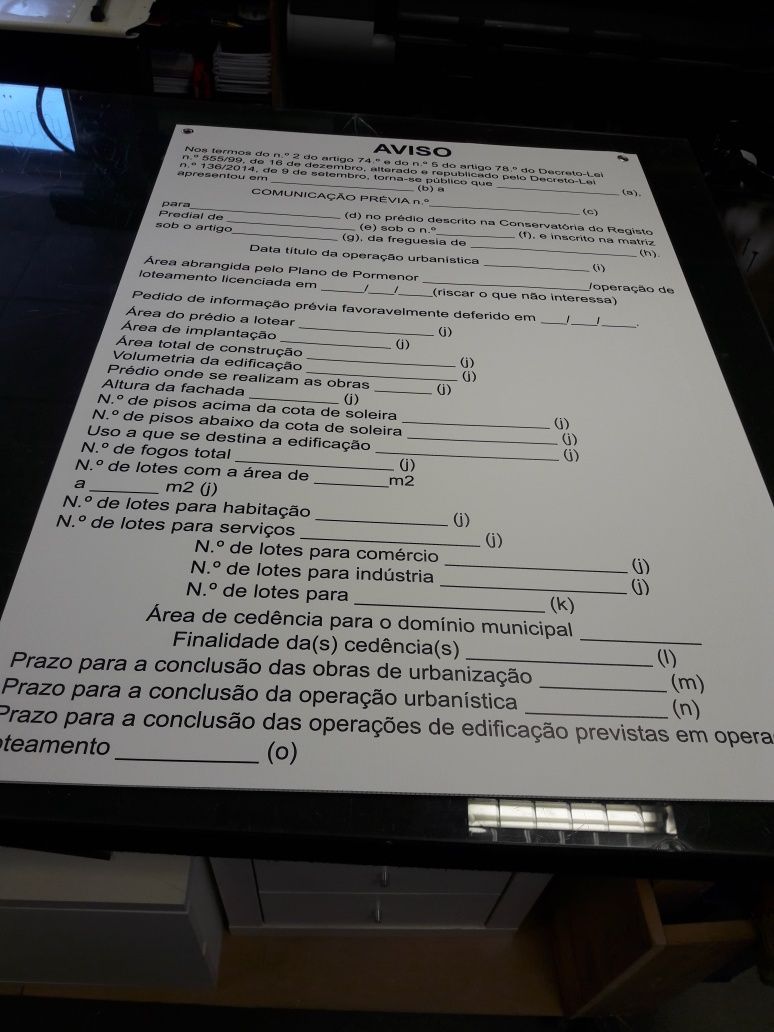 Placas de Aviso Obra, e de Obras