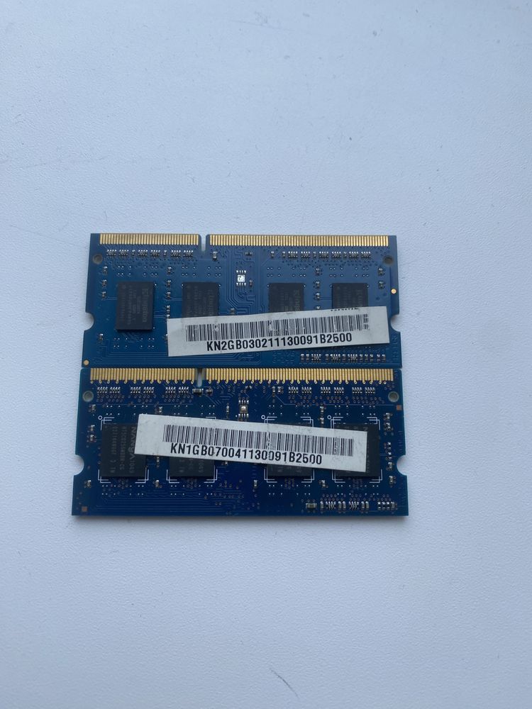 SODIMM Kingston DDR3 1Gb 1333 MHz, Nanya 2Gb DDR3-1333MHz