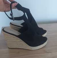 Espadryle koturny czarne