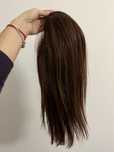Peruka wlosy naturalne brazowa mikroskora lacefront
