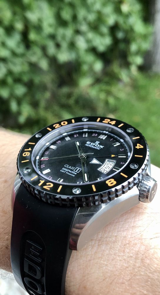 Edox Class-1 GMT Automatic, Diver 500m, Titanium