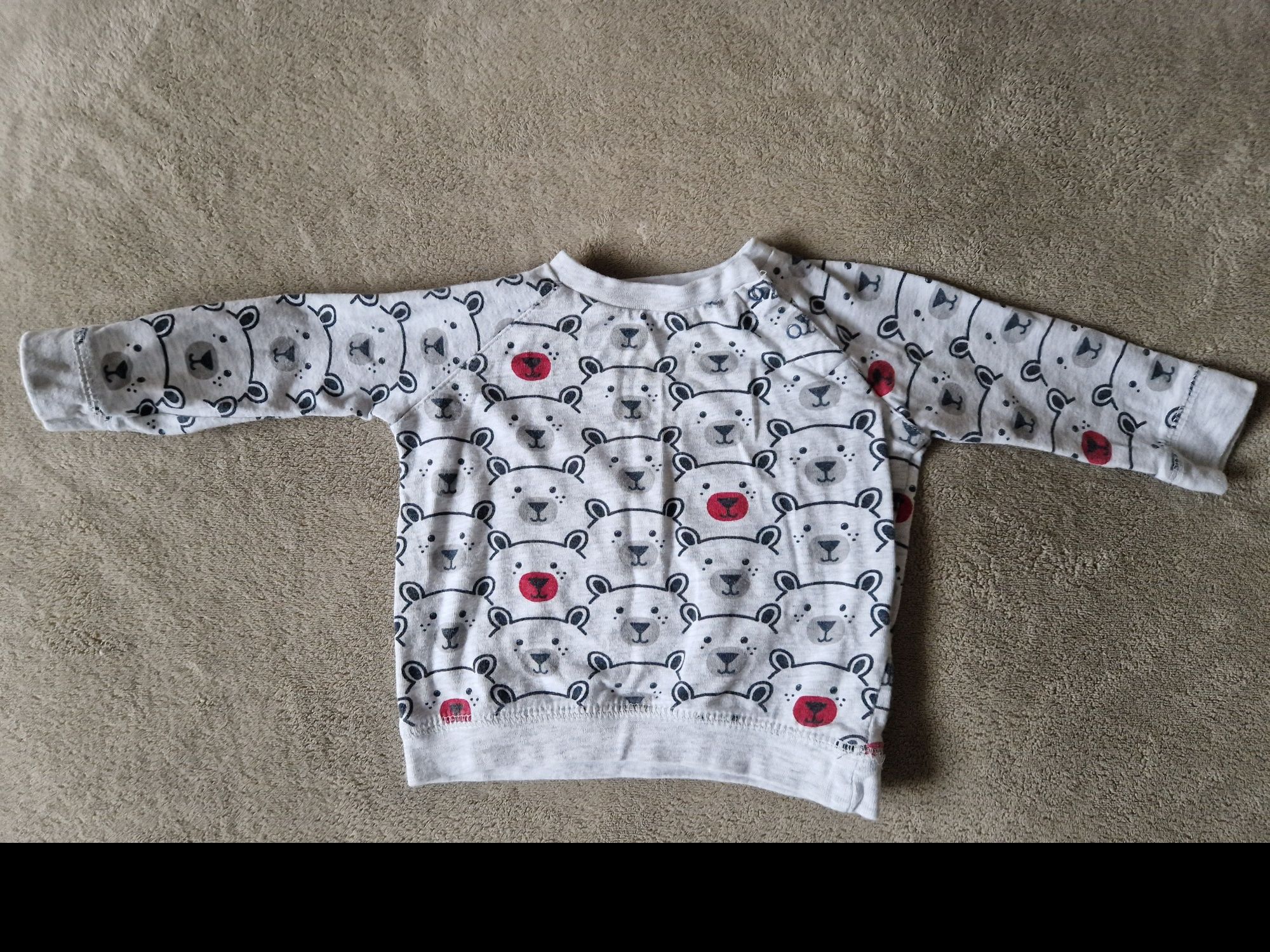 Bluzy niemowlęce szare 2 szt. 5.10.15 R. 68/ Baby Bear Leon 62/68
