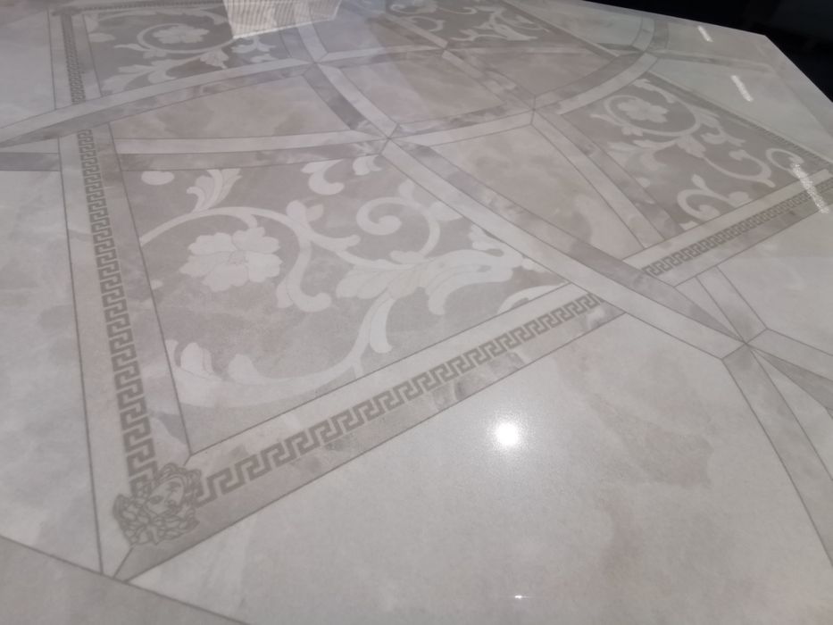 VERSACE Płytki gresowe Emote Onice Bianco Intarsio 78x78
