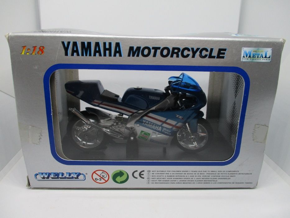 Brinquedo de coleção Yamaha motorcycle 1.18, 1994 welly TZ250M