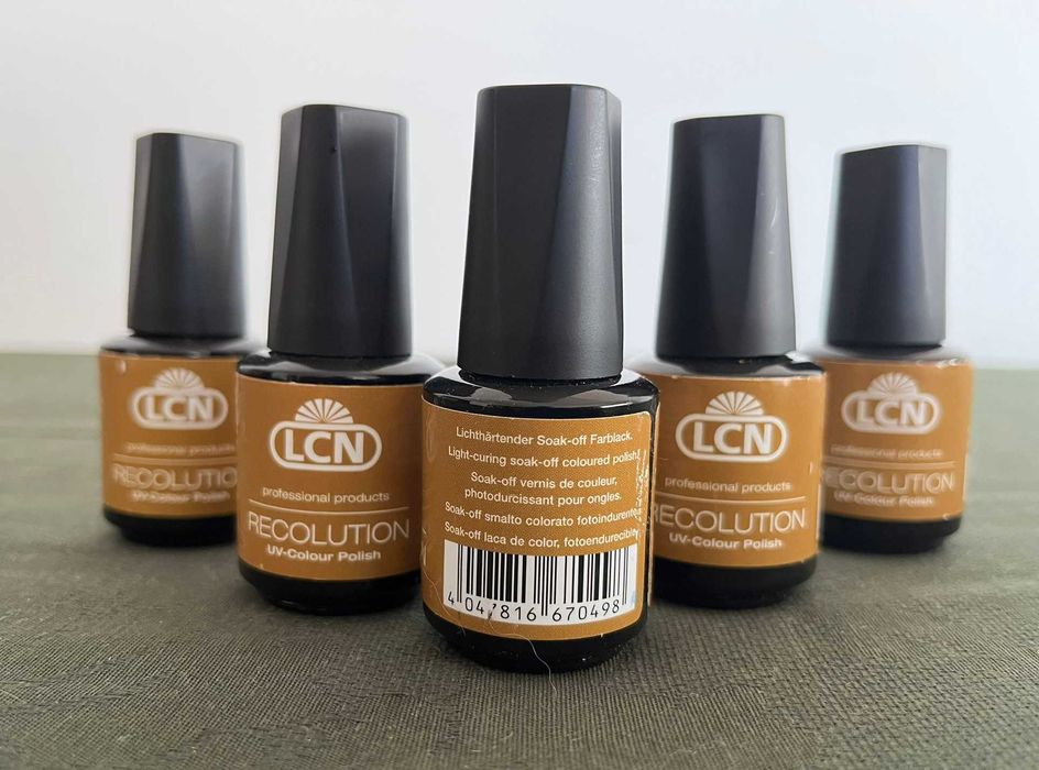 Verniz Gel Unhas "LCN" Recolution (Dourado)