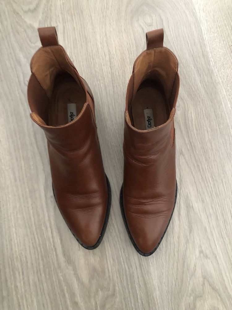 Botins castanhos/camel zilian 39