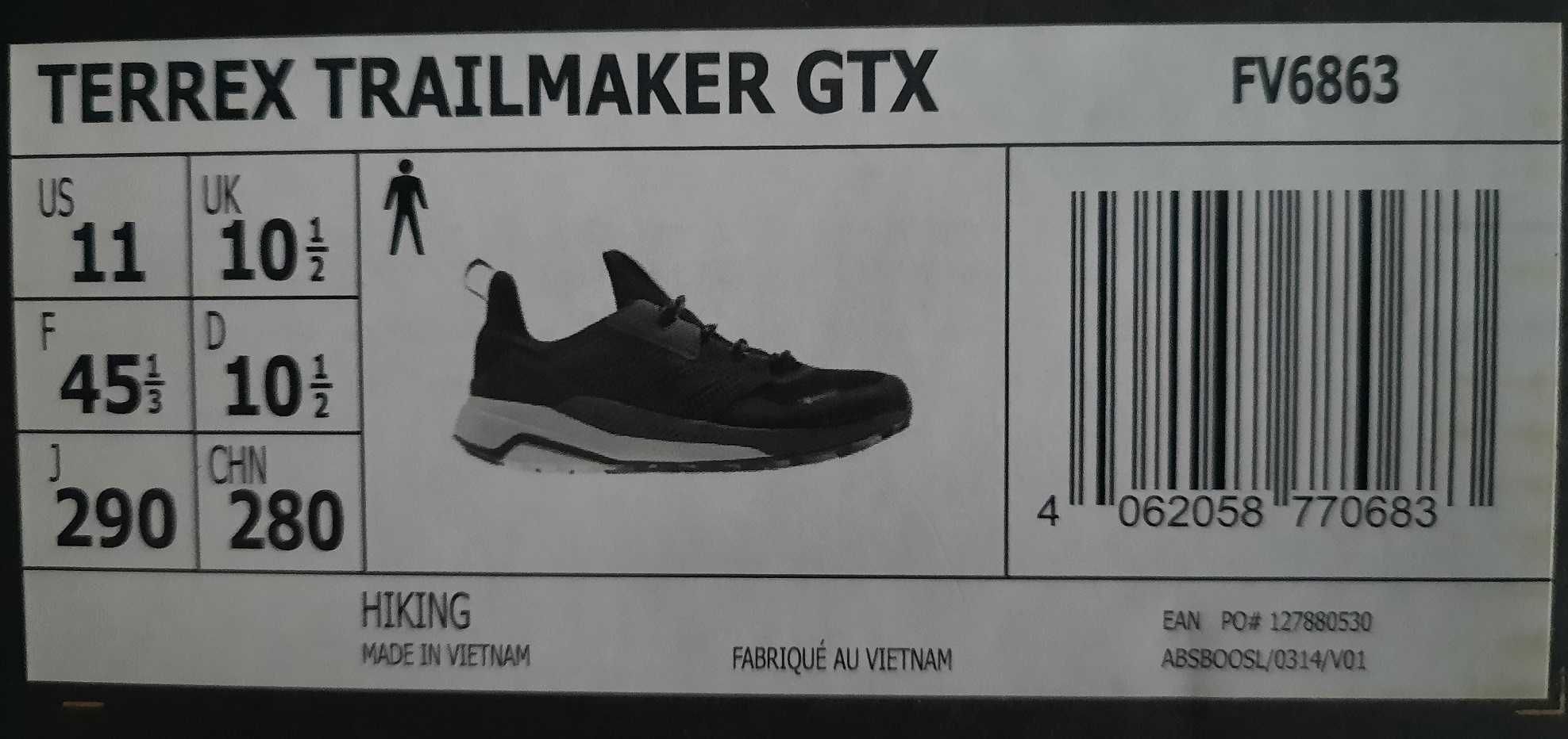 Adidas Terrex TRAILMAKER GTX / GORE-TEX / R. 45 1/3