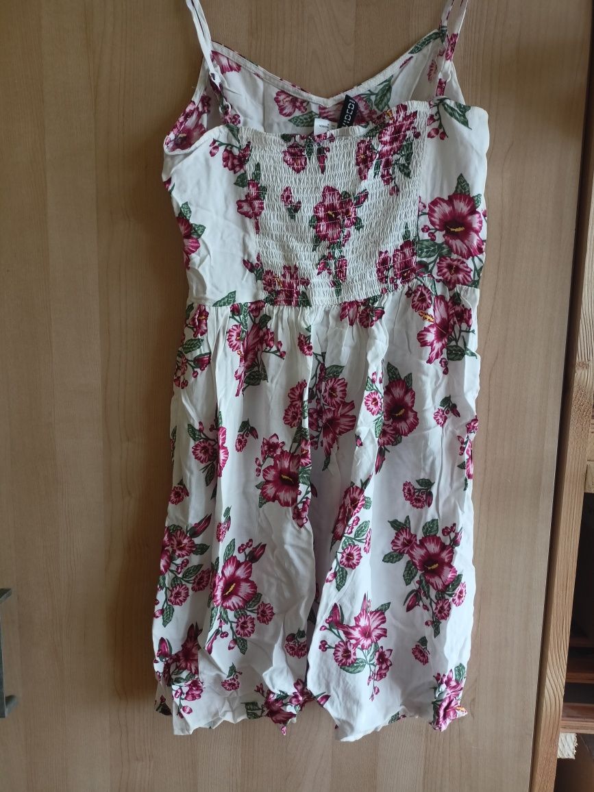 Krótka sukienka w kwiaty Boho h&m rozmiar XS 34