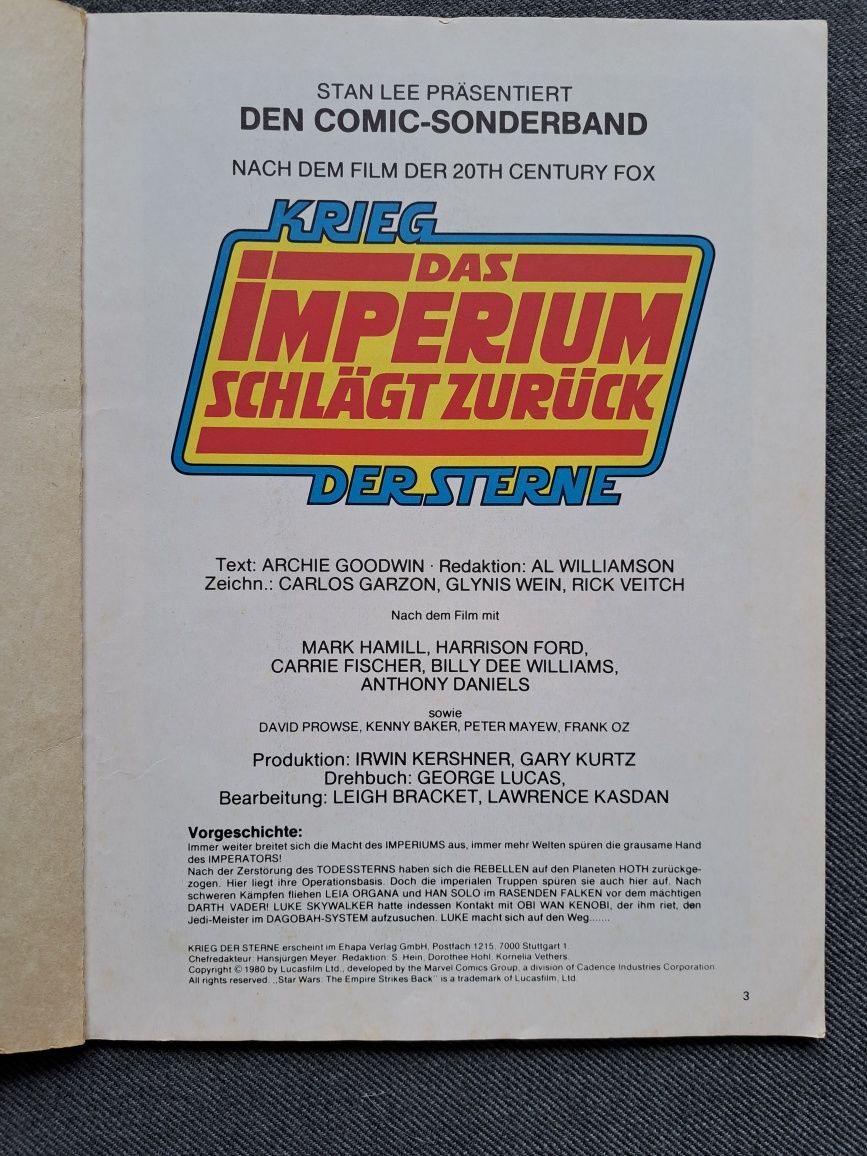 Komiks Imperium Kontratakuje 1980 r