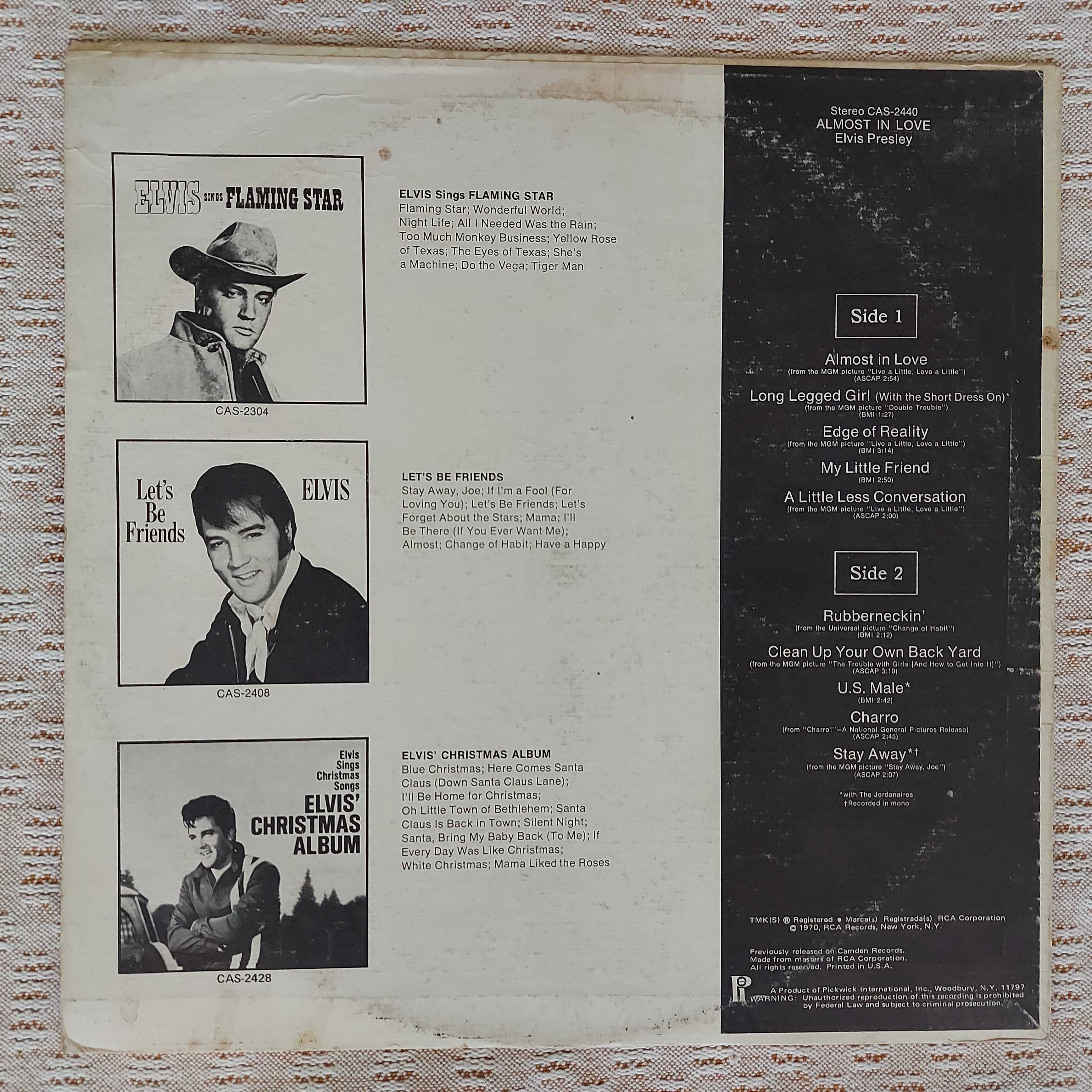 Elvis Presley Almost In Love  1975  US (VG-/G+)