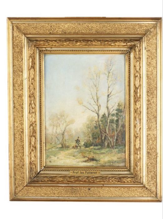 Josef Futterer (1871/1930) - Jäger mit Hund