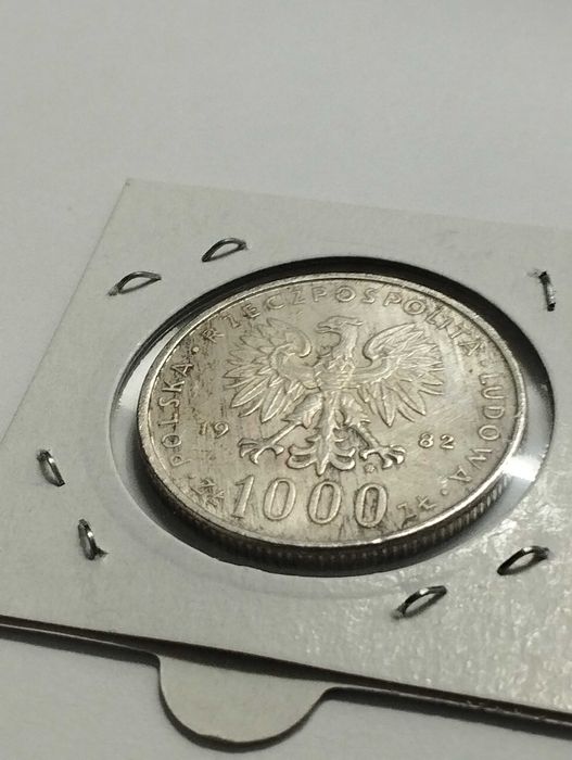 Sprzedam kopię monety w holderze Polska 1000 złotych 1982r.